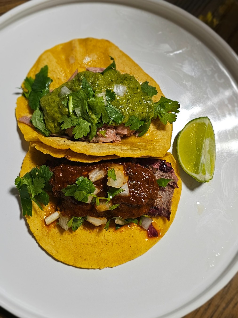 Chef Josh’s two tacos with lime
